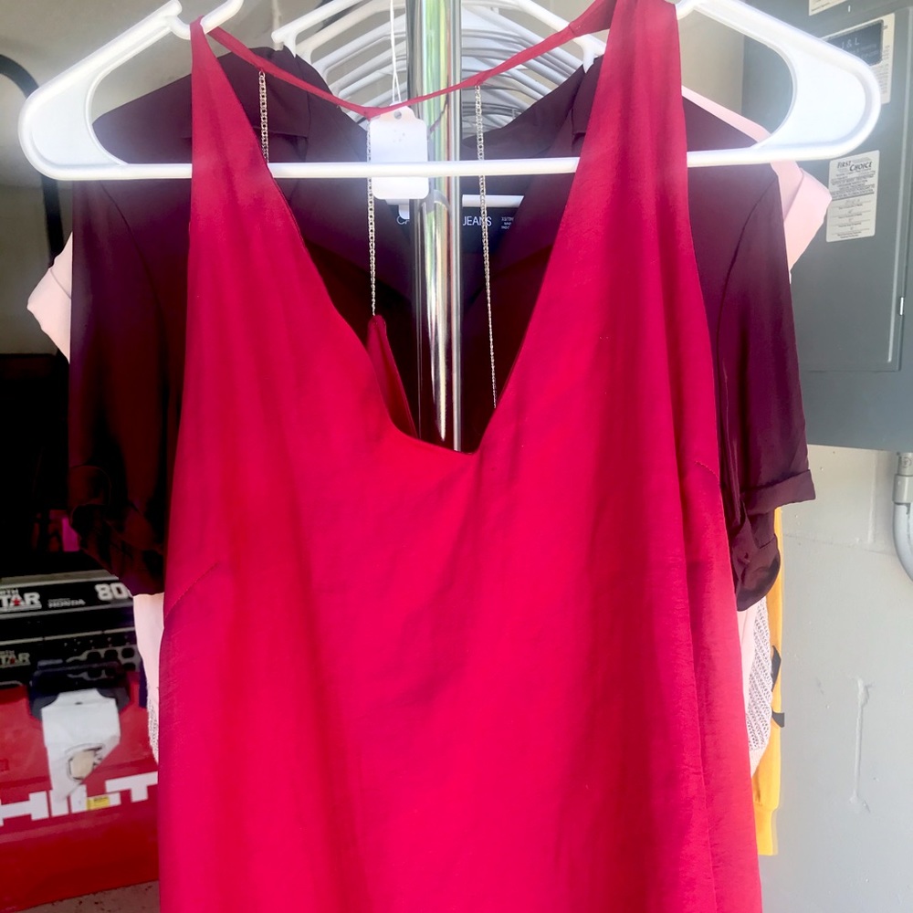Charlotte Russe Burgundy party top